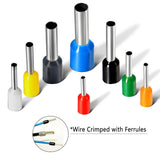 800PCS Wire Ferrules, Insulated Ferrule Crimp Pin Terminal Kit for Electrical Projects, AWG 24-10, 8 Sizes In Australia - Darrahopens
