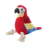Indestructible Plush Parrot Dog Toy, Upgraded Dog Squeak Toys Tug of War Squeaky Parrot Dog Toys, Stuffing Toy