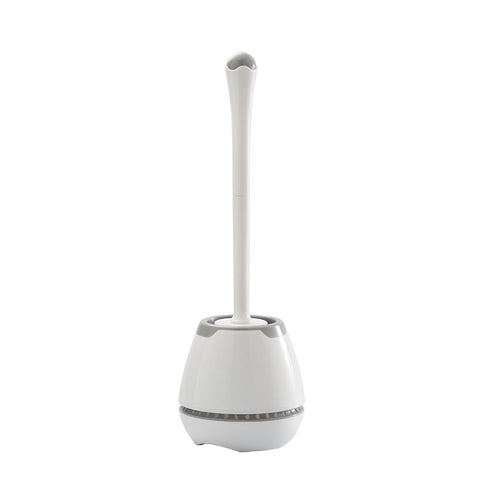 Toilet Brush and Holder , Toilet Brush with Ventilated Holder, Toilet Bowl Brush with Long and Large Handle for Bathroom