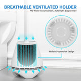Toilet Brush and Holder , Toilet Brush with Ventilated Holder, Toilet Bowl Brush with Long and Large Handle for Bathroom In Australia - Darrahopens