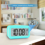 Digital Alarm Clock with Indoor Temperature,for Bedrooms Heavy Sleepers Kids Travel Bathroom Desk Smart Clock