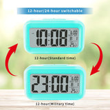Digital Alarm Clock with Indoor Temperature,for Bedrooms Heavy Sleepers Kids Travel Bathroom Desk Smart Clock