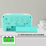 Digital Alarm Clock with Indoor Temperature,for Bedrooms Heavy Sleepers Kids Travel Bathroom Desk Smart Clock