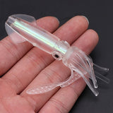 3PCS Luminous Octopus Soft Lure - Glow in The Dark Artificial Fishing Bait with 3D Fishing Eyes and Curly Tentacles