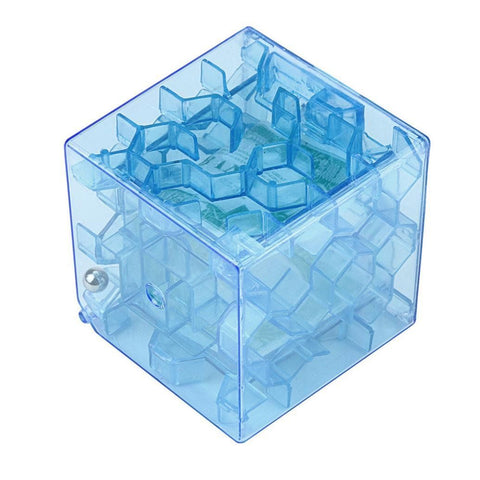 Money Maze Puzzle Box, Money Maze Box for Cash Funny Maze Money Box Blue Translucent Money Box for Cash Gift Money In Australia - Darrahopens