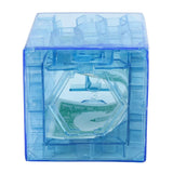 Money Maze Puzzle Box, Money Maze Box for Cash Funny Maze Money Box Blue Translucent Money Box for Cash Gift Money
