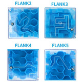 Money Maze Puzzle Box, Money Maze Box for Cash Funny Maze Money Box Blue Translucent Money Box for Cash Gift Money