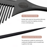 3-Pack Hair Styling Comb Set, Professional Anti-Static Hairdressing Tips Comb, Split Teeth Design for Combing and Dyeing