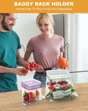 Ziplock Bag Holder,Baggy Rack Holder for Food Prep Bag,Food Storage Bag Stand,Hands-Free to Pour Leftovers (2 Pack) In Australia - Darrahopens