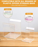 Ziplock Bag Holder,Baggy Rack Holder for Food Prep Bag,Food Storage Bag Stand,Hands-Free to Pour Leftovers (2 Pack) In Australia - Darrahopens