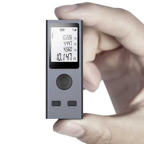 Mini Distance Measurement Tool, 98.42Ft/30M, ±2mm Accuracy, M/in/Ft Unit Switching, Distance/Area Durable Easy to Use