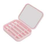 4pcs Silicone Makeup Brush Set Reusable Portable Eyeshadow Brush with HD Mirror ABS Material for Makeup Travel In Australia - Darrahopens