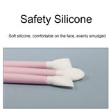 4pcs Silicone Makeup Brush Set Reusable Portable Eyeshadow Brush with HD Mirror ABS Material for Makeup Travel