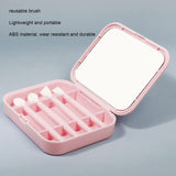 4pcs Silicone Makeup Brush Set Reusable Portable Eyeshadow Brush with HD Mirror ABS Material for Makeup Travel In Australia - Darrahopens