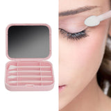 4pcs Silicone Makeup Brush Set Reusable Portable Eyeshadow Brush with HD Mirror ABS Material for Makeup Travel