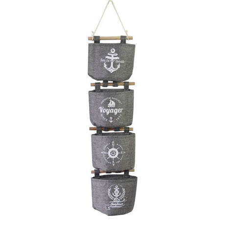 4 Pcs Storage Bag Cotton Linen Hanging Bag Mini Hanging Bag Wall Hanging Pouch Kitchen Wall Organizer Door Back Organizer In Australia - Darrahopens