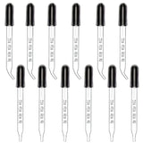 12pcs 1ml Eye Dropper,6pcs Straight Tip Glass Droppers and 6pcs Bent Tip Measured Dropper,for Accurate Easy Dose and Measurement In Australia - Darrahopens