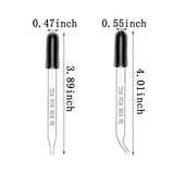12pcs 1ml Eye Dropper,6pcs Straight Tip Glass Droppers and 6pcs Bent Tip Measured Dropper,for Accurate Easy Dose and Measurement