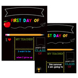 12 x 10 Inch Double Sided 1st Day of School Board Sign Reusable Wood Chalk Board for Kids Back to School Supplies In Australia - Darrahopens