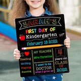 12 x 10 Inch Double Sided 1st Day of School Board Sign Reusable Wood Chalk Board for Kids Back to School Supplies In Australia - Darrahopens