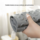 Soft Silicone Bath Mat Non Slip with Suction Cups Tub Mat for Bathroom for Kids Elderly Extra Large Shower matt - Grey
