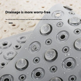 Soft Silicone Bath Mat Non Slip with Suction Cups Tub Mat for Bathroom for Kids Elderly Extra Large Shower matt - Grey