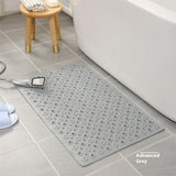 Soft Silicone Bath Mat Non Slip with Suction Cups Tub Mat for Bathroom for Kids Elderly Extra Large Shower matt - Grey
