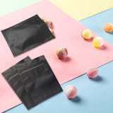 Smell Proof Bags - 100 Pack Smell Proof Bags - 3 x 4 Inch Resealable Mylar Bags Foil Pouch Bag Flat Bag Matte Black