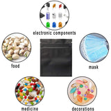 Smell Proof Bags - 100 Pack Smell Proof Bags - 3 x 4 Inch Resealable Mylar Bags Foil Pouch Bag Flat Bag Matte Black