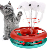 Cat Toys, Cat Toys for Indoor Cats,Interactive Kitten Toys Roller Tracks with Catnip Spring Pet Toy with Exercise Balls Mouse