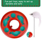 Cat Toys, Cat Toys for Indoor Cats,Interactive Kitten Toys Roller Tracks with Catnip Spring Pet Toy with Exercise Balls Mouse