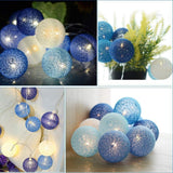 20 Cotton Ball String Fairy Lights Kids Bedroom,Home,Decor,Boys Girls Plug in Light ，Cotton Ball LEDs String Lights Fairy Lights