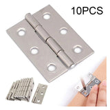 10pcs Cabinet Hinge Repair Plate Kit Kitchen Cabinet Door Hinge Mounting Plate with Holes Flat Fixing Bracket
