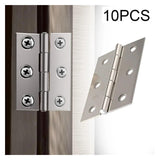 10pcs Cabinet Hinge Repair Plate Kit Kitchen Cabinet Door Hinge Mounting Plate with Holes Flat Fixing Bracket