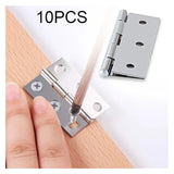 10pcs Cabinet Hinge Repair Plate Kit Kitchen Cabinet Door Hinge Mounting Plate with Holes Flat Fixing Bracket