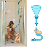 Pet Shower Hose: Slip-On Dog Wash Hose Attachment for Shower & Sink - Pet Bather, Includes Spare Connector