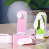 2 pcs Personal Handheld Fan, Mini Portable Pocket Fan, Little Folding Fans USB Rechargeable for Woman Girls Makeup Outdoor Travel