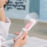 2 pcs Personal Handheld Fan, Mini Portable Pocket Fan, Little Folding Fans USB Rechargeable for Woman Girls Makeup Outdoor Travel