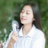2 pcs Personal Handheld Fan, Mini Portable Pocket Fan, Little Folding Fans USB Rechargeable for Woman Girls Makeup Outdoor Travel