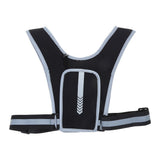 Running Vest Phone Holder Adjustable Reflective Running Vests Chest Phone Holder with Water Bottle Pocket & Fixing Rope Sports