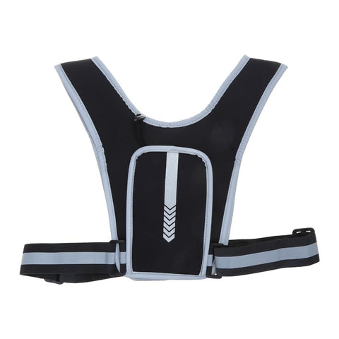 Running Vest Phone Holder Adjustable Reflective Running Vests Chest Phone Holder with Water Bottle Pocket & Fixing Rope Sports