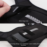 Running Vest Phone Holder Adjustable Reflective Running Vests Chest Phone Holder with Water Bottle Pocket & Fixing Rope Sports