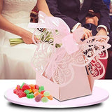 50PCS Butterfly-Pattern Paper Cut Carton Wedding Favor Sugar Chocolate Boxes Wedding Decoration for Wedding Birthday
