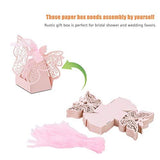 50PCS Butterfly-Pattern Paper Cut Carton Wedding Favor Sugar Chocolate Boxes Wedding Decoration for Wedding Birthday