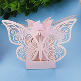 50PCS Butterfly-Pattern Paper Cut Carton Wedding Favor Sugar Chocolate Boxes Wedding Decoration for Wedding Birthday