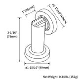 Magnetic Door Stopper, Angle Simple Metal Doorstop Wall Or Floor Mount Heavy Duty Door Holder with Magnet Metal Wood