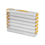 Dumpling Box Refrigerator Organizer Stackable Storage with Lids and Handle, Portable Multi Layer Quick Frozen (6 Layer-Yellow) In Australia - Darrahopens