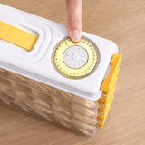 Dumpling Box Refrigerator Organizer Stackable Storage with Lids and Handle, Portable Multi Layer Quick Frozen (6 Layer-Yellow) In Australia - Darrahopens