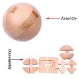 Handmade Wooden Puzzle Magic Ball Brain Teasers Toy Big Wooden Ball Lock Logic Puzzle Intelligence Game Sphere In Australia - Darrahopens