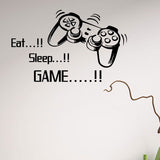 Game Wall Decals Eat Sleep Game Quote Wall Stickers Gamers World for Net Bar Living Rooms Bedroom Removable Kids and Boys Rooms